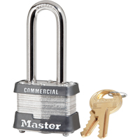 Master Lock 3KALH KEY#3303 Wide Padlock, Keyed Alike, Laminated Steel, 1-9/16" Width