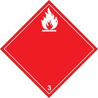 Flammable Gases TDG Placard, Adhesive Vinyl  SS039 | TENAQUIP