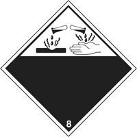 Brady 09058R Corrosive Materials TDG Placard, Plastic