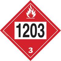 Brady 09095R 1203 1203 Gasohol & Gasoline Flammable Liquid TDG Placard, Plastic