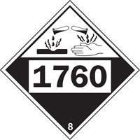 Brady 09104R1760 Plaque-&eacute;tiquette TMD 1760 pour mat&eacute;riaux corrosifs phosphate d'aluminium, Plastique