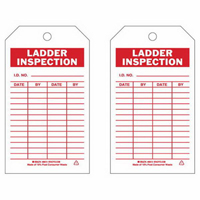 Brady 86610 Inspection Record Tags, Polyester, 4" W x 7" H, English