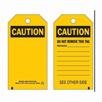 Brady 86456 &eacute;tiquettes de s&eacute;curit&eacute; auto-plastifiantes, Polyester, 3" la x 5-3/4" h, Anglais