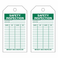 Brady 86666 Safety Inspection Tags, Paper, 3" W x 5-3/4" H, English