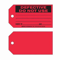 "Defective Do Not Use" Tags, Paper, 5-3/4" W x 3" H, English  SX373 | TENAQUIP