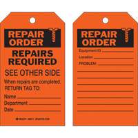 Brady 86511 &eacute;tiquette pour les r&eacute;parations de s&eacute;curit&eacute;, Polyester, 4" la x 7" h, Anglais