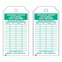 Brady 86508 Test Record Tags, Polyester, 4" W x 7" H, English