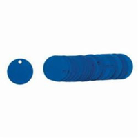 Brady 49902 &eacute;tiquettes rondes vierges pour vannes, Aluminium, 1,5" dia.