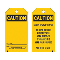 Brady 76168 &eacute;tiquettes de pr&eacute;vention des accidents, Polyester, 3" la x 5-3/4" h, Anglais