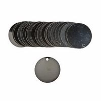 Brady 44400 Blank Write-On Valve Tags, Stainless Steel, 1.5" dia