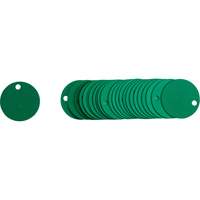 Brady 49908 Blank Round Valve Tags, Aluminum, 2" dia