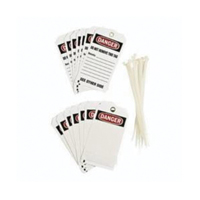 Brady 76192 &eacute;tiquettes auto-plastifiantes pour la pr&eacute;vention des accidents, Polyester, 3" la x 5-3/4" h, Anglais