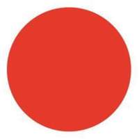 Brady 30662 Round Write-On Labels, Circle, 1.5" L x 1.5" W, Red