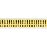 Brady 1520-9 &eacute;tiquettes de lettres et chiffres individuels, 9, 5/8" h, Noir sur jaune