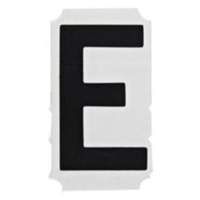Brady 5050P-E Quick-Align&reg; Individual Gothic Number and Letter Labels, E, 2" H, Black