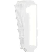 Brady 5130P-1 &eacute;tiquettes de lettres et chiffres gothiques individuels Quick-Align, 1, 3" h, Blanc