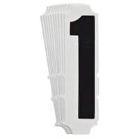 Brady 5140P-1 Quick-Align&reg; Individual Gothic Number and Letter Labels, 1, 4" H, Black