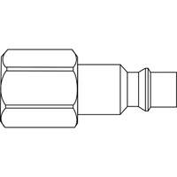 Topring 20.122 Raccords rapides - 1/4" industriel, &agrave; soupape/1 voie - Abouts, 1/8"
