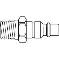 Topring 20.222 Quick Couplers - 1/4" Industrial, One Way Shut-off - Plugs, 1/8"