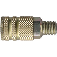 Topring 20.942 Quick Couplers - 1/4" Industrial, One Way Shut-Off - Manual Couplers, Zinc Plated Steel