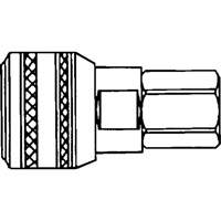 Topring 21.442 Quick Couplers - 3/8" Industrial, One Way Shut-Off - Automatic Couplers, Brass