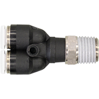 Topring 40.725 Topfit Male Threaded Y-Connector Fitting, 1/4" Dia, Polymer
