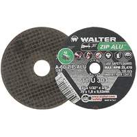 Walter Technologies Pour Surface 11U303 Meule ZIP ALU, 3" x 1/32", Arbre de 3/8", Type 1, Oxyde d'aluminium, 25470 Tr/min