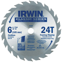 Irwin 15120 Lames de scie pour entrepreneur - Lames de scie de s&eacute;rie classique, 6-1/2", 24 dents, Pour Bois