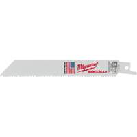 Milwaukee TBO972 Sawzall&reg; Reciprocating Saw Blades, Bi-Metal, 8-12 TPI, 6" L x 3/4" W