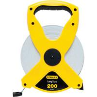 Stanley Tools 34-794 Fibreglass Long Tape, 1/2" x 200'/60 m, Imperial & Metric Graduations