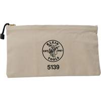 Klein Tools 5139 Zipper Tool Pouch, Canvas, 1 Pockets, Beige