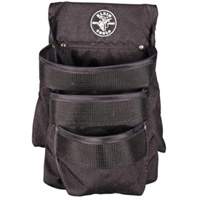 Klein Tools 5703 Pochette utilitaire &agrave; 3 poches s&eacute;rie PowerLine, 1000 Denier Cordura&reg;, Noir