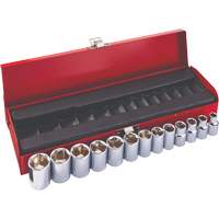 Klein Tools 65506 Metric Socket Wrench Set, 13 Pcs, 8" Drive Size, Deep