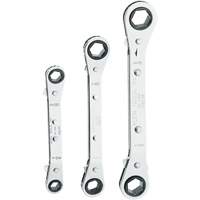 Klein Tools 68244 Reversible Wrench Set with Pouch, Ratcheting Box, 3 Pieces