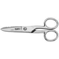 Klein Tools 2100-7 Nickel-Plated Electrician's Scissors, 5-1/4", Rings Handle