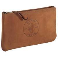 Klein Tools 5139L Zipper Bag Tool Pouch, Leather, 1 Pockets, Brown