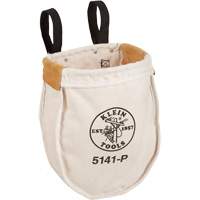 Klein Tools 5141P Sac &agrave; outils utilitaire avec connexion &agrave; boucle, Toile, 2 pochettes, Beige/Noir