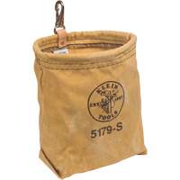 Klein Tools 5179S Tool Pouch, Water-Repellent Bag with Snap Clip, Canvas, Tan