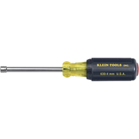 Klein Tools 630-1/4M Nut Drivers - 3" Shafts, 1/4" Drive, 6-3/4" L, Magnetic