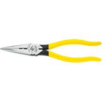 Klein Tools D203-8N Long-Nose Pliers, HD Side Cutters/Skinning Holes, 8-7/16" L