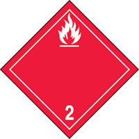 Accuform Signs TCL213PS2 TDG Shipping Labels, Class 2.1, Flammable Gases, Paper
