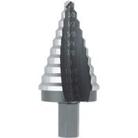 Self-Starting Step Drill Bit, 1/4" - 1-3/8" , 1/8" Increments, High Speed Steel  TCQ634 | TENAQUIP