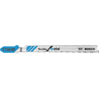 Robert Bosch T118AF Lame de scie sauteuse flexible, Bim&eacute;tal, 3-5/8" lo, 17-24 dents par pouce
