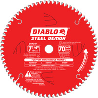 Diablo D0770F Lame de scie circulaire, 7-1/4", 70 dents, Pour M&eacute;tal