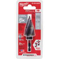 Milwaukee 48-89-9249 #9 Shockwave Impact Duty Step Drill Bit, 7/8" - 1-1/8" , 1/4" Increments, Titanium
