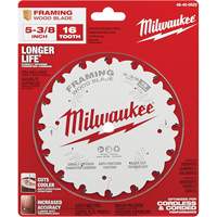 Milwaukee 48-40-0522 Framing Circular Saw Blade, 5-3/8", 16 Teeth, Wood Use
