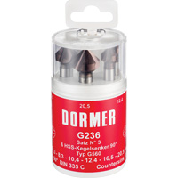 Dormer 6521338 90° Countersink Set, 6 Pieces