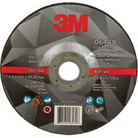 3M AB06469 Meule &agrave; tronçonner, 6" x 1/8", Arbre de 7/8", Type 27, C&eacute;ramique