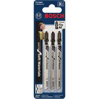 Robert Bosch T113A3 Knife-Edge Jigsaw Blades, High-Carbon Steel, T-Shank, 4" L