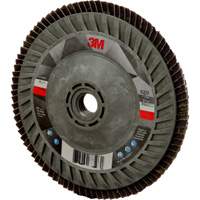 3M AB05950 Disque &agrave; lamelles &agrave; changement rapide 769F, 5" x 5/8"-11, Type 27, Grain 80+, C&eacute;ramique